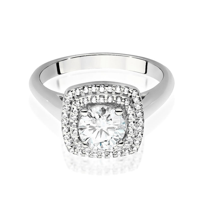 Inel Aur 14K cu Diamante Naturale 0.98 ct, imaginea 8 din 9