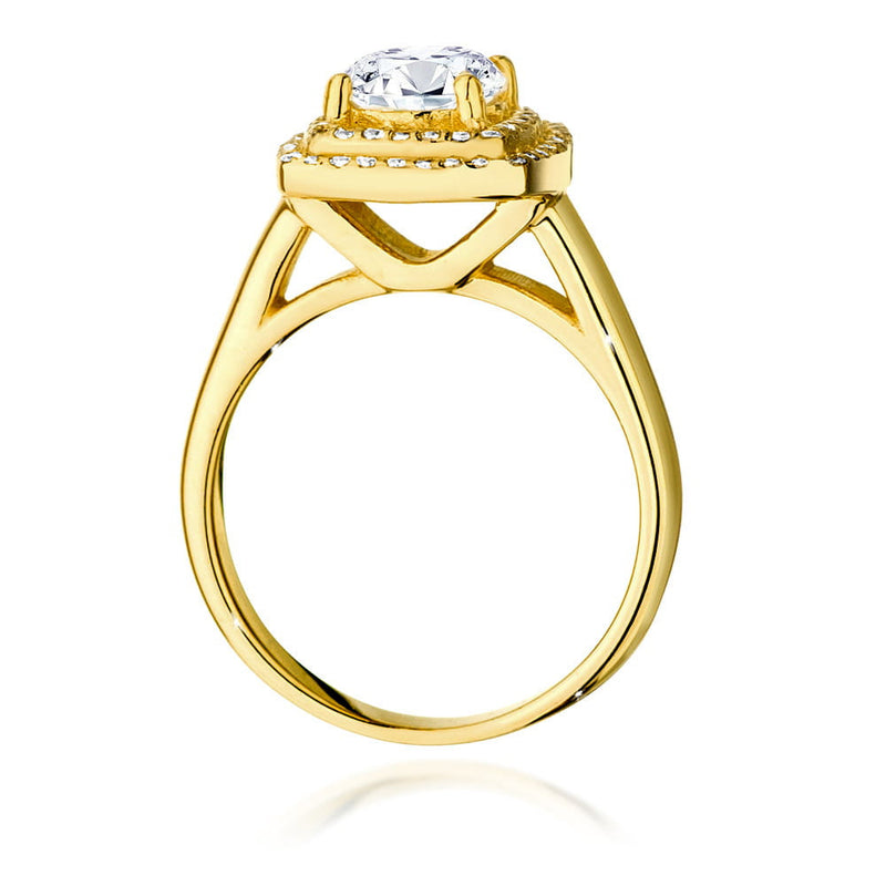 Inel Aur 14K cu Diamante Naturale 1.28 ct, imaginea 3 din 9