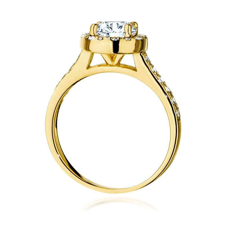Inel Aur 14K cu Diamante Naturale 0.74 ct, imaginea 3 din 9