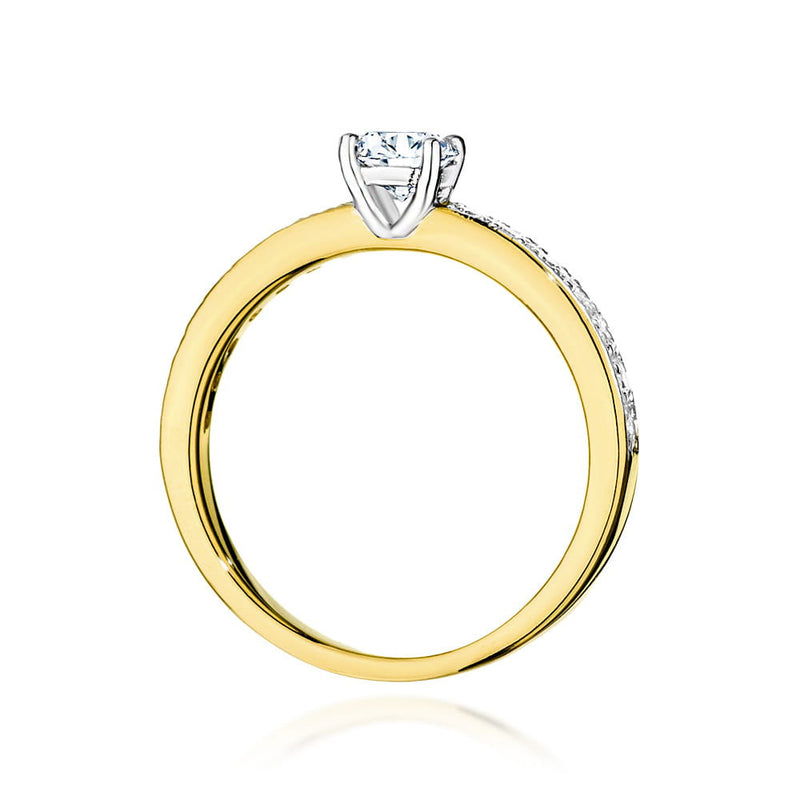 Inel Aur 14K cu Diamante Naturale 0.60 ct, imaginea 3 din 9