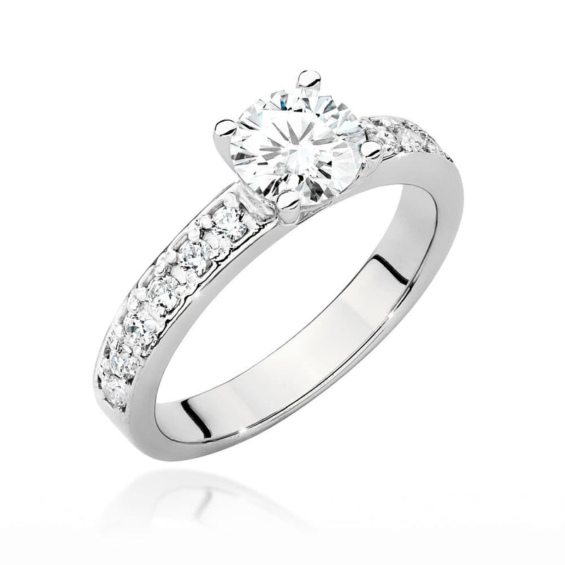 Inel Aur 14K cu Diamante Naturale 0.94 ct, imaginea 4 din 9