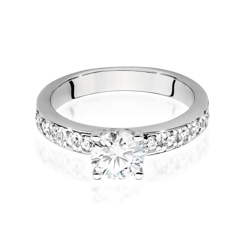 Inel Aur 14K cu Diamante Naturale 0.94 ct, imaginea 5 din 9