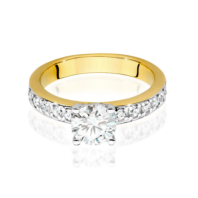 Inel Aur 14K cu Diamante Naturale 1.24 ct, imaginea 2 din 9