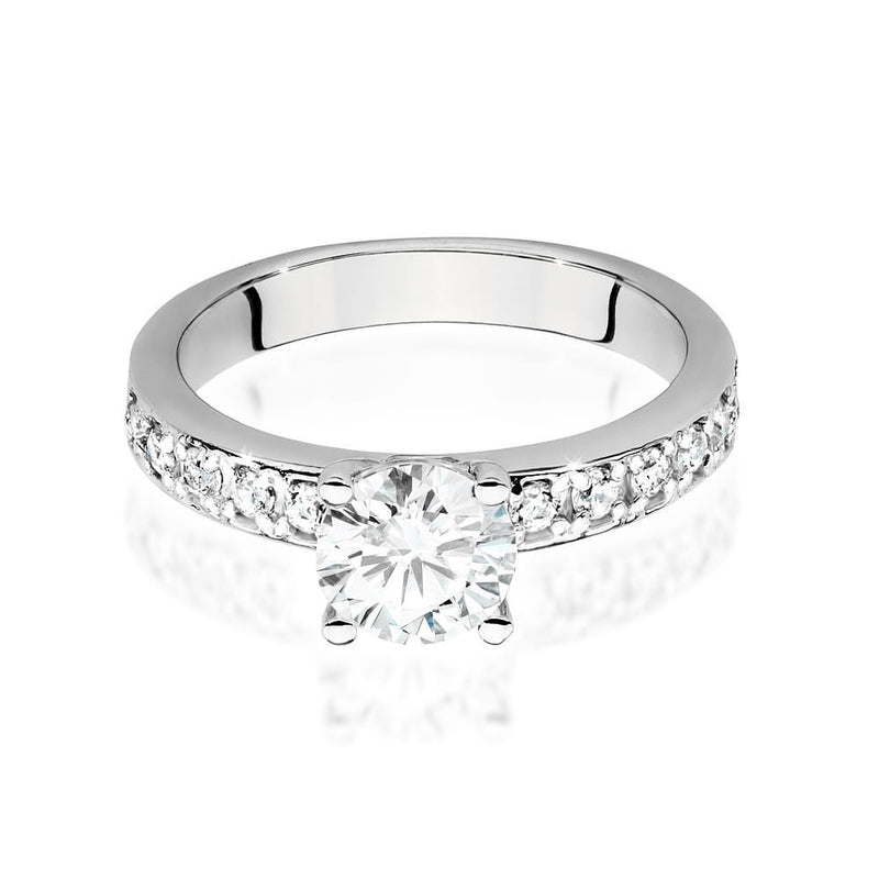 Inel Aur 14K cu Diamante Naturale 1.24 ct, imaginea 5 din 9
