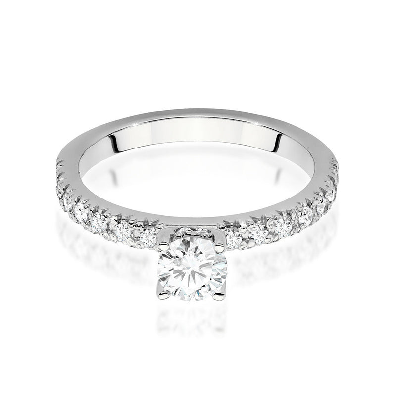 Inel Aur 14K cu Diamante Naturale 0.64 ct, imaginea 5 din 9
