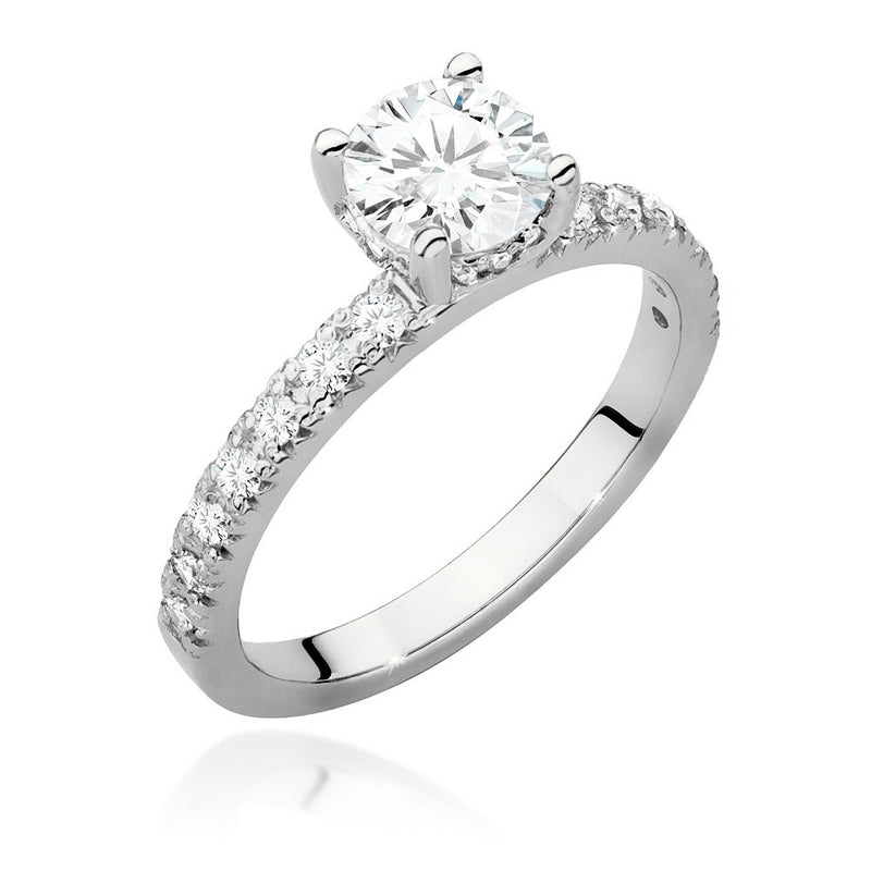 Inel Aur 14K cu Diamante Naturale 0.96 ct, imaginea 4 din 9