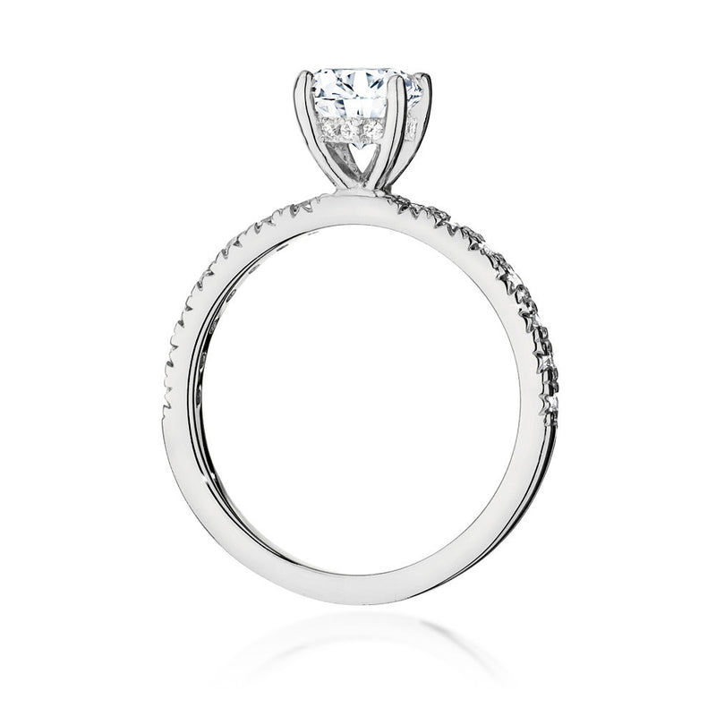 Inel Aur 14K cu Diamante Naturale 0.96 ct, imaginea 6 din 9
