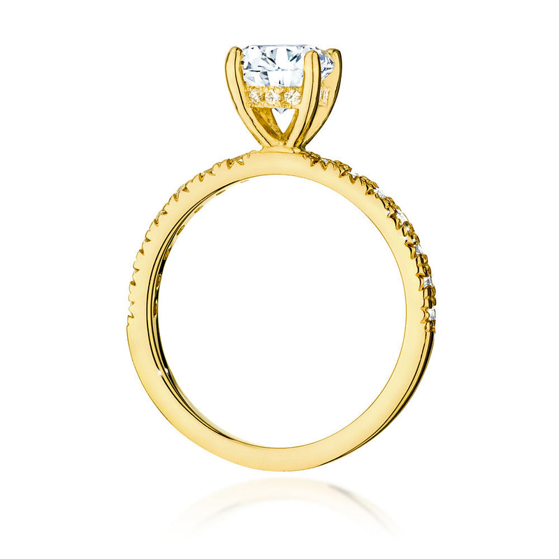 Inel Aur 14K cu Diamante Naturale 1.26 ct, imaginea 3 din 9