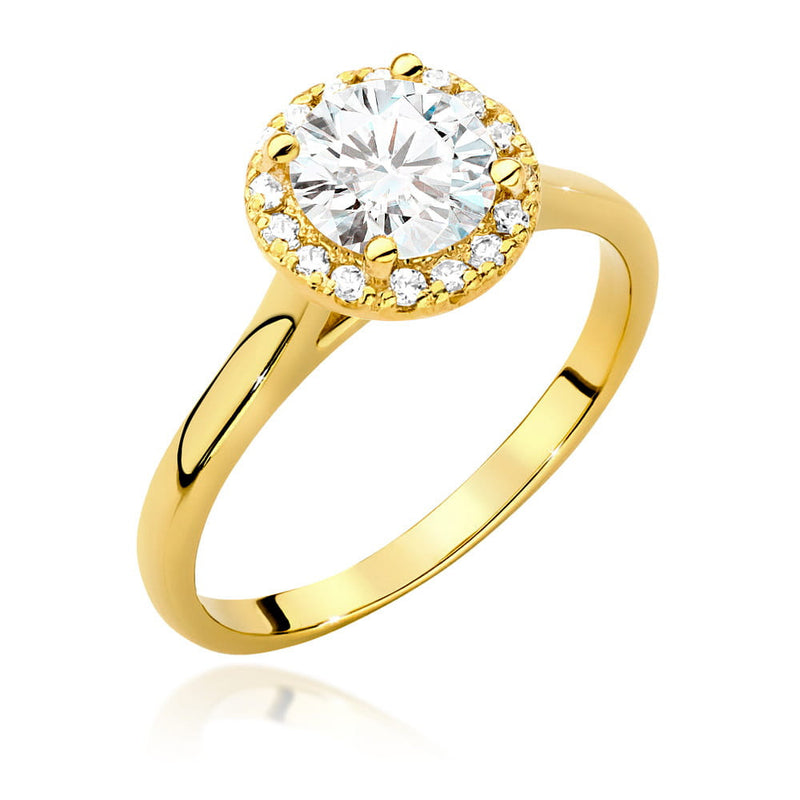 Inel Aur 14K cu Diamante Naturale 1.14 ct — Aur galben