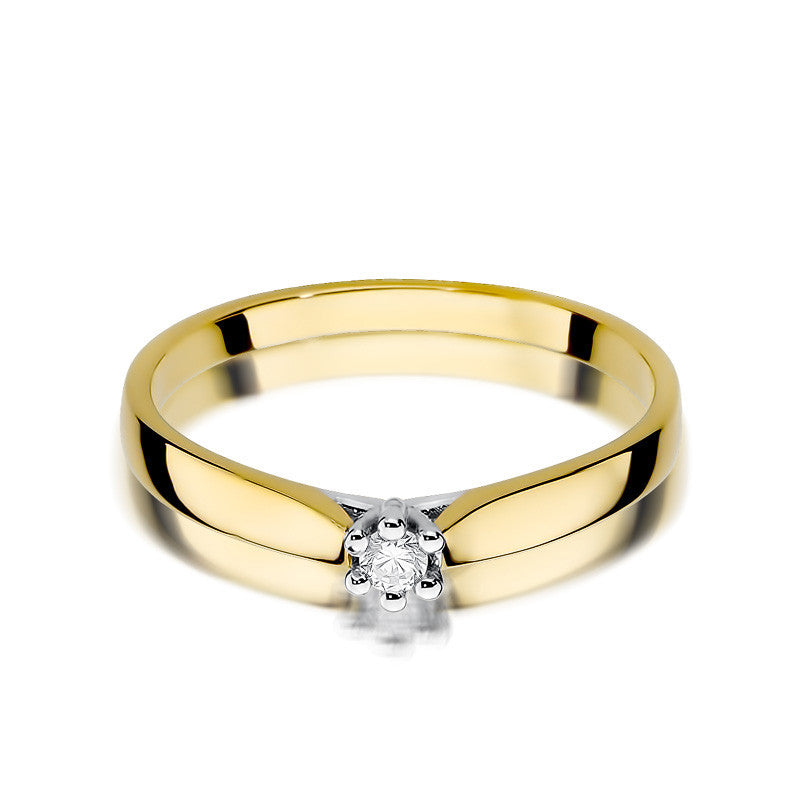Inel Aur 14K cu Diamant Natural 0.04 ct, imaginea 2 din 11