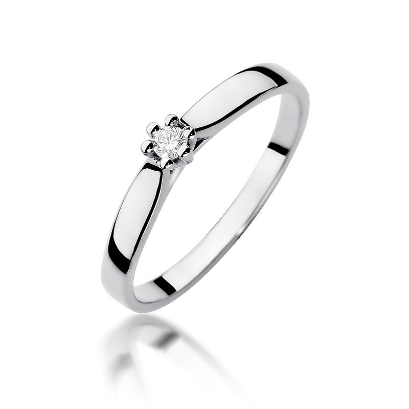 Inel Aur 14K cu Diamant Natural 0.04 ct, imaginea 4 din 11