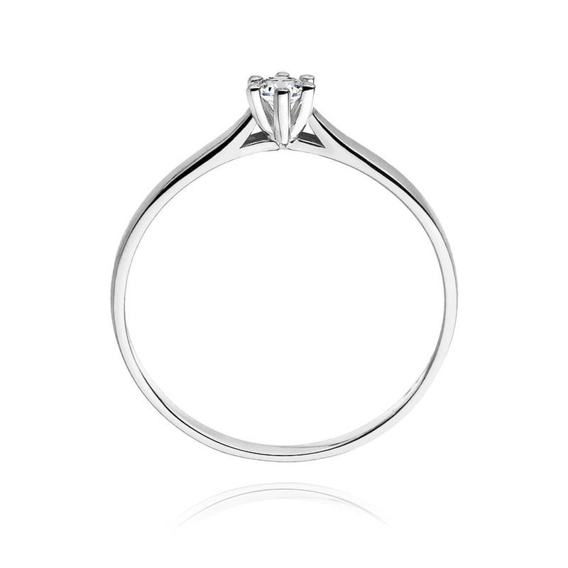 Inel Aur 14K cu Diamant Natural 0.04 ct, imaginea 6 din 11