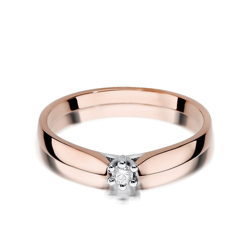 Inel Aur 14K cu Diamant Natural 0.04 ct, imaginea 9 din 11