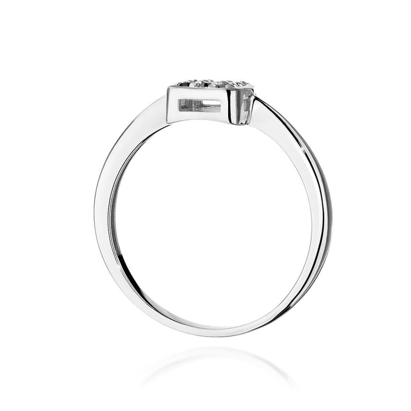 Inel Aur 14K cu Diamante Naturale Albe si Negre 0.13 ct, imaginea 7 din 11