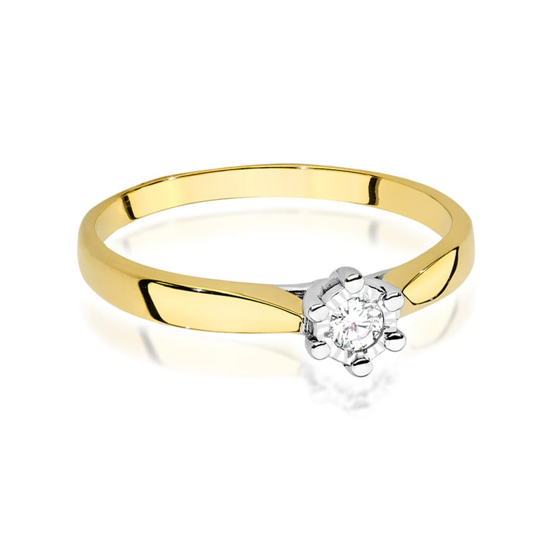 Inel Aur 14K cu Diamant de Laborator 0.08 ct, imaginea 2 din 9