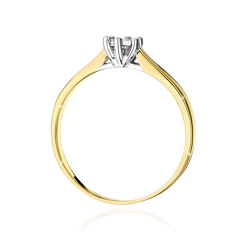 Inel Aur 14K cu Diamant de Laborator 0.08 ct, imaginea 3 din 9