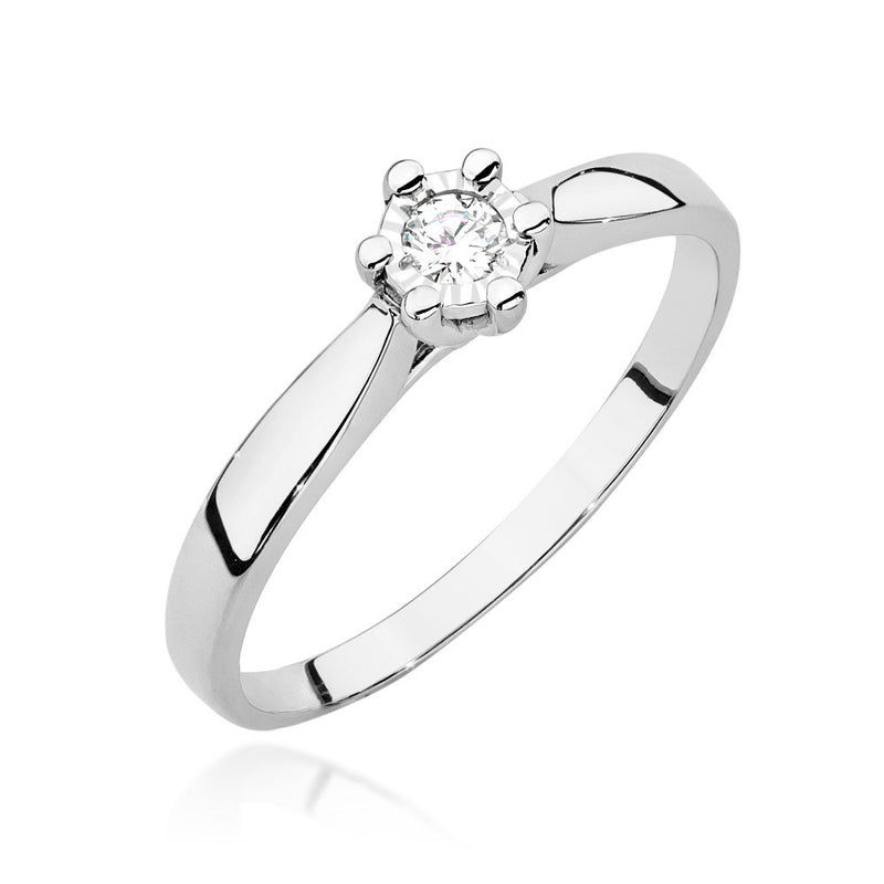Inel Aur 14K cu Diamant de Laborator 0.08 ct, imaginea 4 din 9