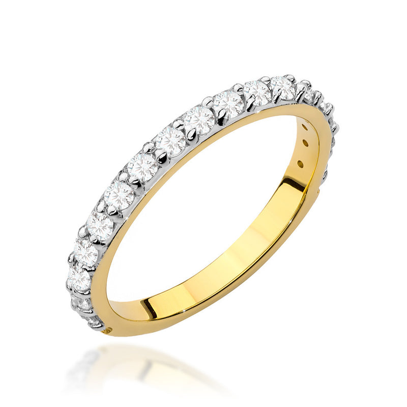 Inel Aur 14K cu Diamante Naturale 0.34 ct — Aur galben
