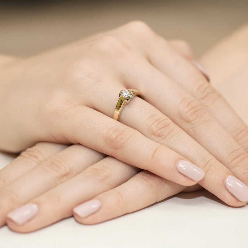Inel Aur 14K cu Diamant Natural 0.30 ct, imaginea 4 din 11