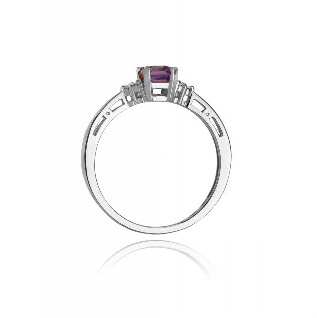 Inel Aur 14K cu Rubin 0.80 ct si Diamante Naturale 0.03 ct, imaginea 7 din 10