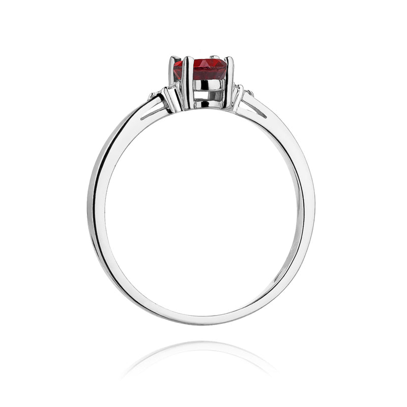 Inel Aur 14K cu Rubin 0.60 ct si Diamante Naturale 0.05 ct, imaginea 7 din 10