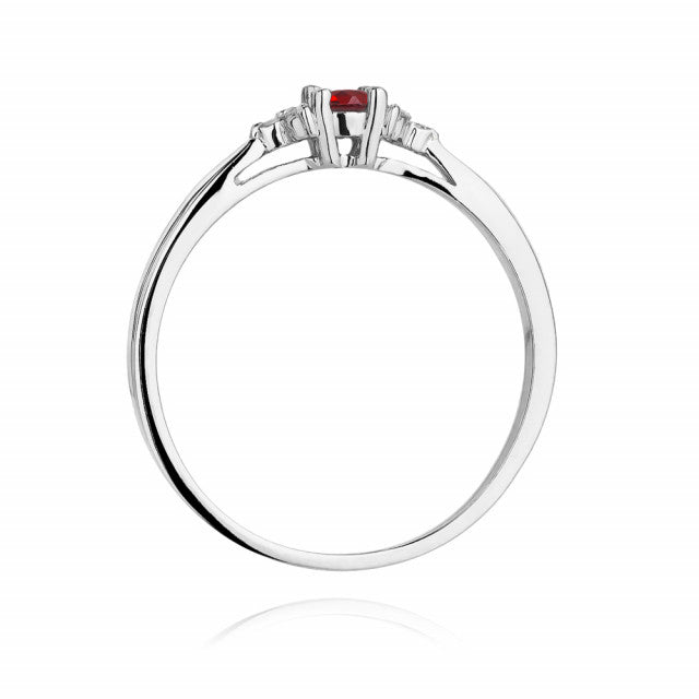Inel Aur 14K cu Rubin 0.15 ct si Diamante Naturale 0.03 ct, imaginea 7 din 11
