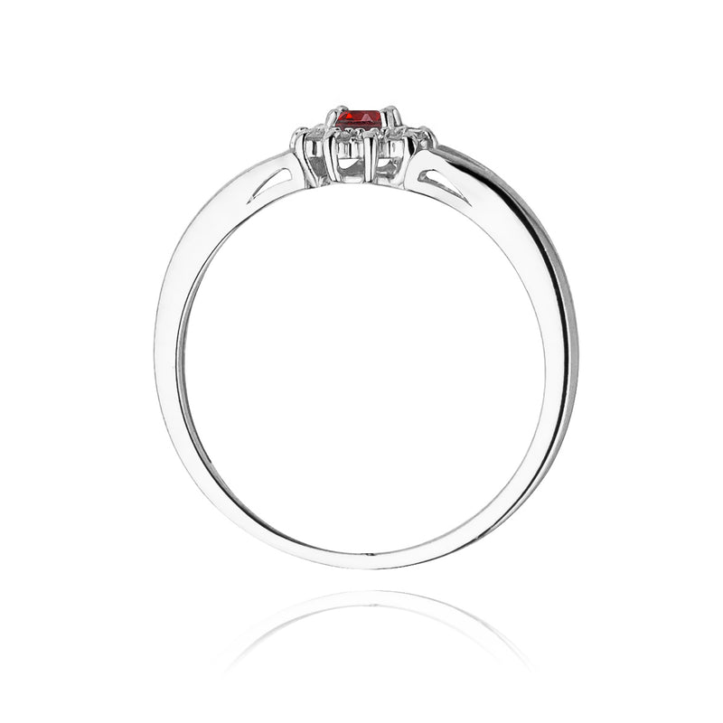 Inel Aur 14K cu Rubin 0.15 ct si Diamante Naturale 0.09 ct, imaginea 7 din 11