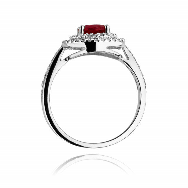 Inel Aur 14K cu Rubin 1.20 ct si Diamante Naturale 0.37 ct, imaginea 7 din 10