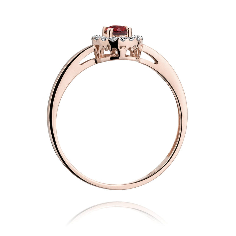 Inel Aur 14K cu Rubin 0.15 ct si Diamante Naturale 0.08 ct, imaginea 10 din 11