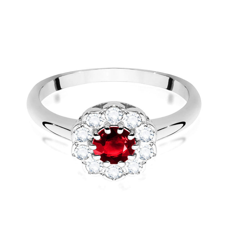 Inel Aur 14K cu Rubin 0.60 ct si Diamante Naturale 0.30 ct, imaginea 5 din 8