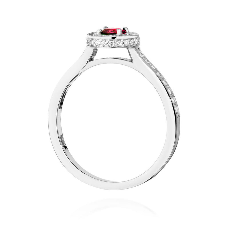 Inel Aur 14K cu Rubin 0.30 ct si Diamante Naturale 0.34 ct, imaginea 7 din 11