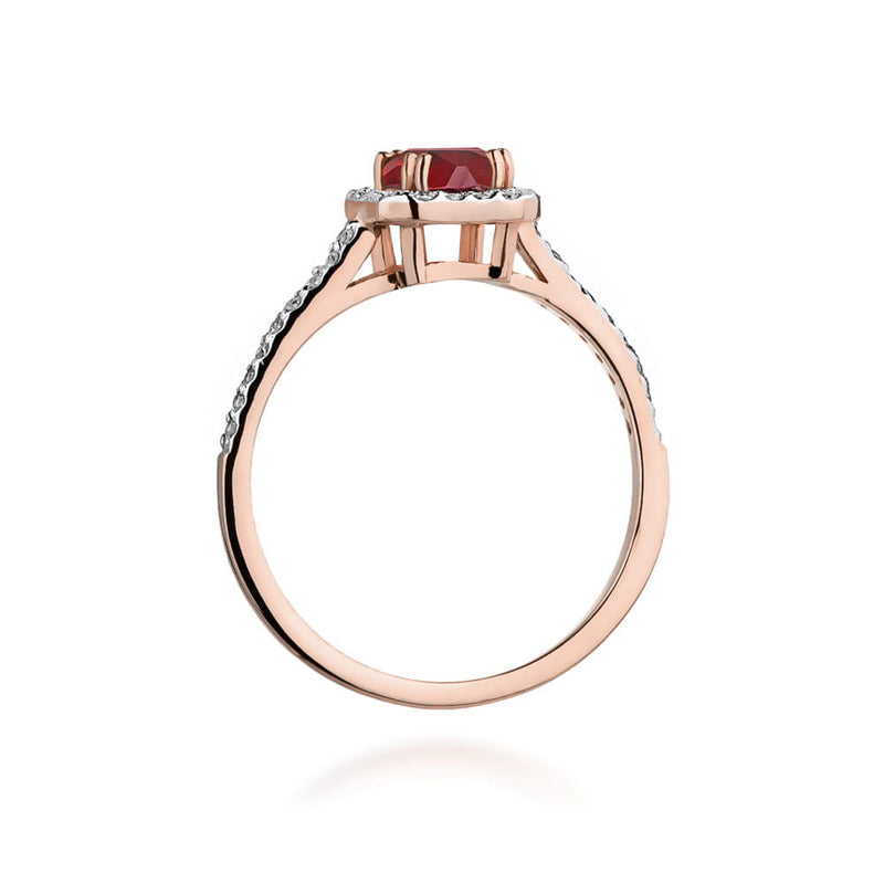 Inel Aur 14K cu Rubin 0.80 ct si Diamante Naturale 0.22 ct, imaginea 11 din 11