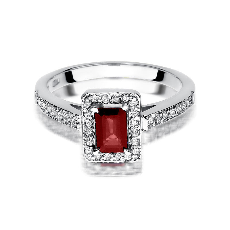 Inel Aur 14K cu Rubin 0.80 ct si Diamante Naturale 0.22 ct, imaginea 5 din 11