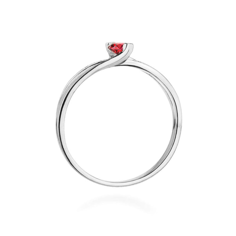 Inel Aur 14K cu Rubin 0.15 ct si Diamante Naturale 0.03 ct, imaginea 7 din 8