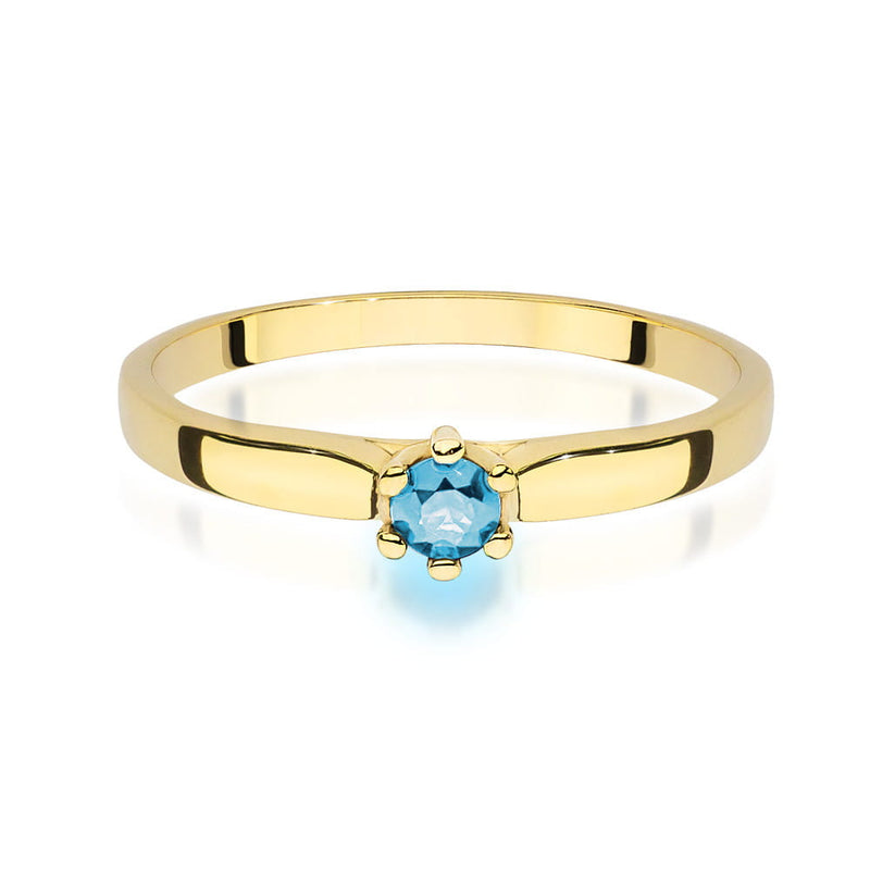 Inel Aur 14K cu Topaz Swiss 0.15 ct, imaginea 2 din 11