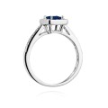 Inel Aur 14K cu Safir 0.60 ct si Diamante Naturale 0.19 ct, imaginea 7 din 10