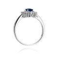 Inel Aur 14K cu Safir 0.70 ct si Diamante Naturale 0.20 ct, imaginea 7 din 10