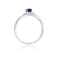Inel Aur 14K cu Safir 0.70 ct si Diamante Naturale 0.03 ct, imaginea 7 din 11