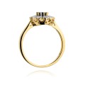 Inel Aur 14K cu Safir 0.70 ct si Diamante Naturale 0.10 ct, imaginea 3 din 11