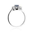 Inel Aur 14K cu Safir 0.70 ct si Diamante Naturale 0.10 ct, imaginea 7 din 11