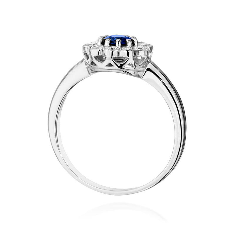 Inel Aur 14K cu Safir 0.50 ct si Diamante Naturale 0.30 ct, imaginea 6 din 8