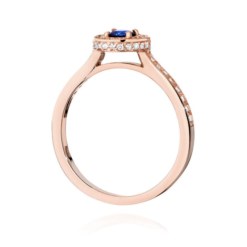 Inel Aur 14K cu Safir 0.30 ct si Diamante Naturale 0.34 ct, imaginea 11 din 11