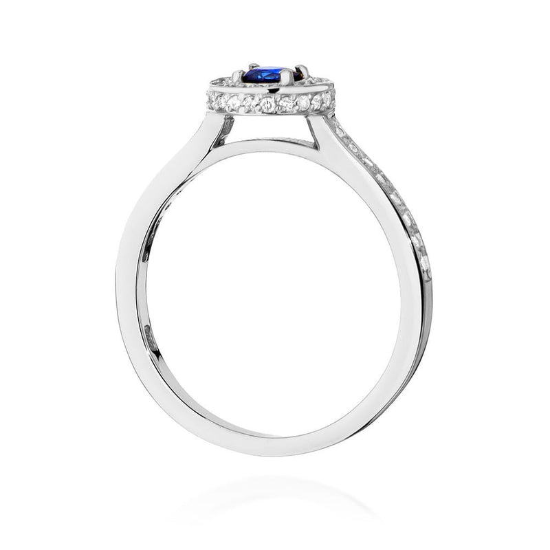 Inel Aur 14K cu Safir 0.30 ct si Diamante Naturale 0.34 ct, imaginea 7 din 11