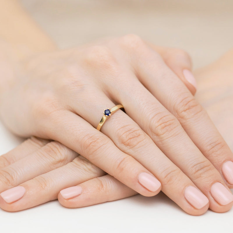 Inel Aur 14K cu Safir 0.15 ct, imaginea 4 din 8