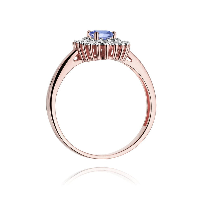 Inel Aur 14K cu Tanzanit 0.40 ct si Diamante Naturale 0.20 ct, imaginea 10 din 11