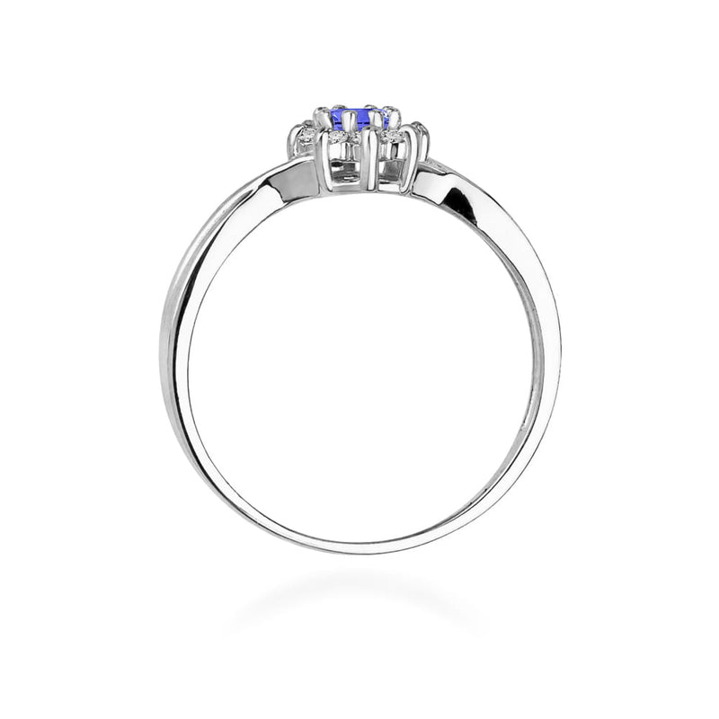 Inel Aur 14K cu Tanzanit 0.15 ct si Diamante Naturale 0.12 ct, imaginea 11 din 12