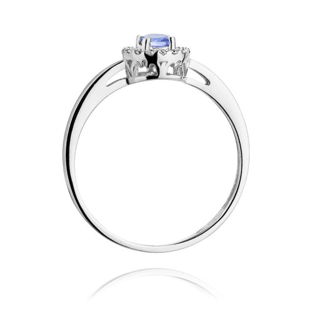 Inel Aur 14K cu Tanzanit 0.15 ct si Diamante Naturale 0.08 ct, imaginea 7 din 11