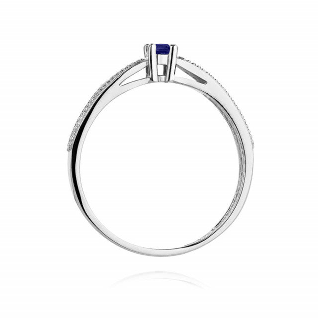 Inel Aur 14K cu Tanzanit 0.15 ct si Diamante Naturale 0.09 ct, imaginea 6 din 10