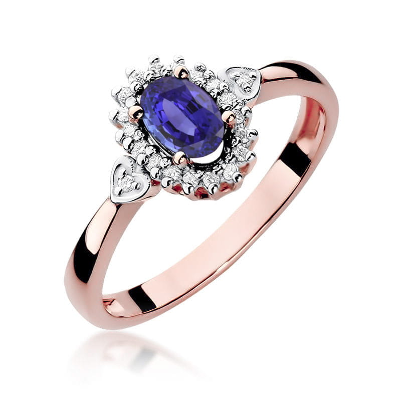 Inel Aur 14K cu Tanzanit 0.40 ct si Diamante Naturale 0.10 ct, imaginea 7 din 10
