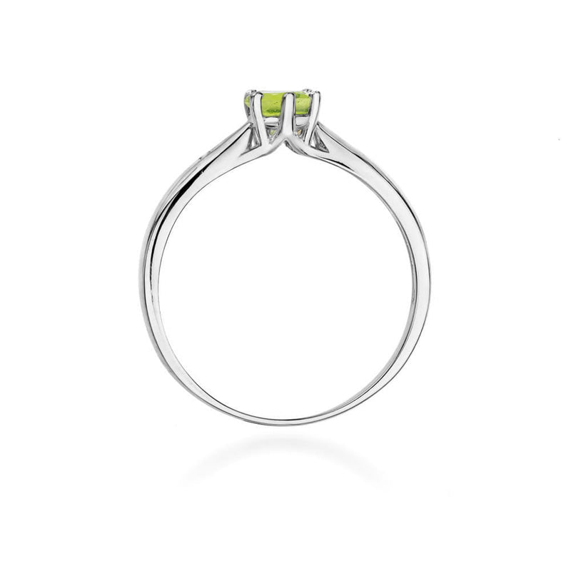 Inel Aur 14K cu Peridot 0.60 ct si Diamante Naturale 0.01 ct, imaginea 11 din 12